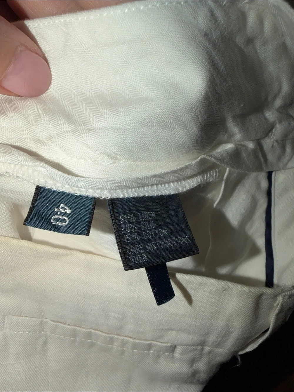 Polo by Ralph Lauren White Flat-Front Men's Shorts Linen